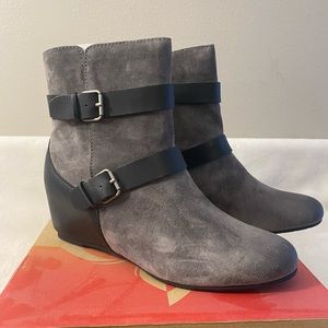 Black and Grey Suede boots